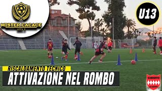 U13 SOCCER DRILLS: ACTIVATION IN THE RHOMBUS | TECHNICAL WARM-UP U13 SOCCER DRILLS: ACTIVATION IN THE RHOMBUS | TECHNICAL WARM-UP