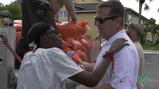 Sandbag delivery operation