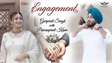ENGAGEMENT CEREMONY . GURPREET SINGH WITH PAWANPREET KAUR TELECAST BY RAJA STUDIO 97810-05339
