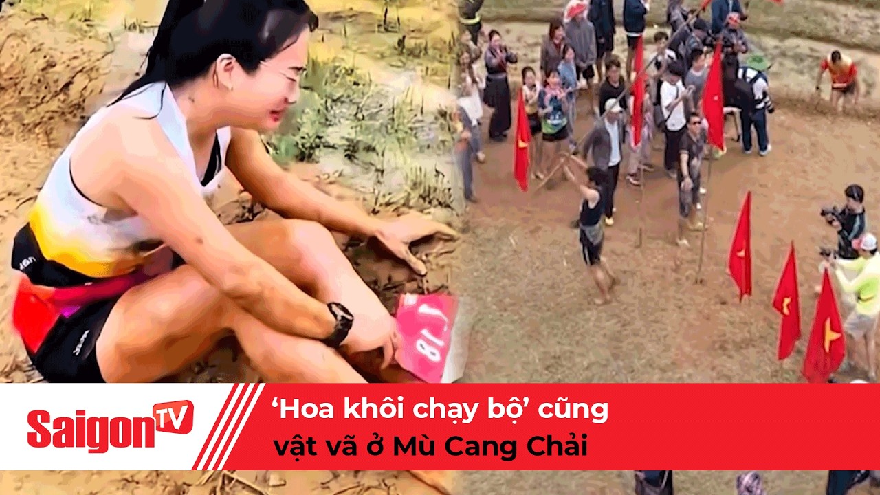⁣‘Hoa khôi chạy bộ’ cũng phải vật vã ở Mù Cang Chải | Tin tức SaigonTV