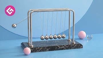 Newtons Cradle Dynamics - Cinema 4D Tutorial (Free Project)