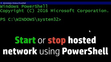 Start or Stop Hosted Network using PowerShell