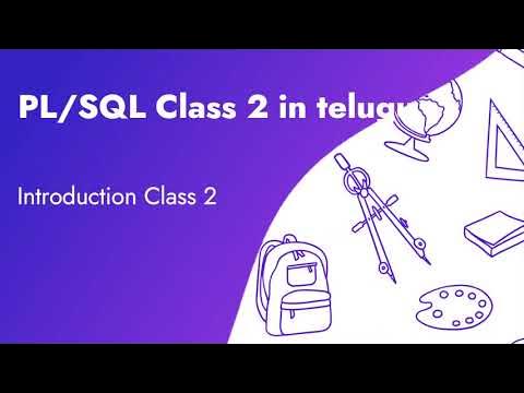 PLSQL Class 2 in Telugu | PL/SQL Introduction class 2 | How to run PL ...