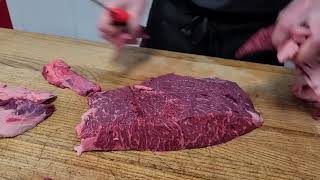 How to butcher a Denver steak from the Blade. #butchersecretsteaks #denversteak #blade #butchery