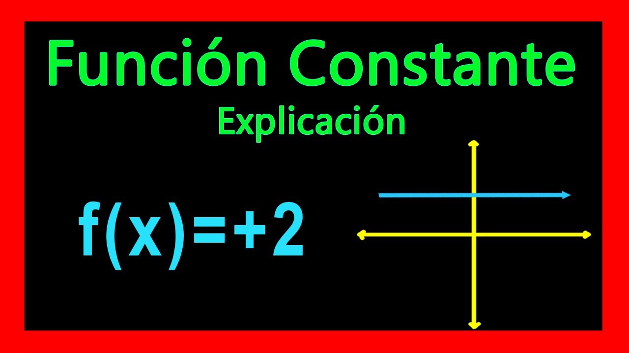 ✅👉 Funcion Constante ✅ Funcion Constante Explicacion