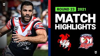 Dragons v Roosters Match Highlights | Round 23, 2021 | Telstra Premiership | NRL