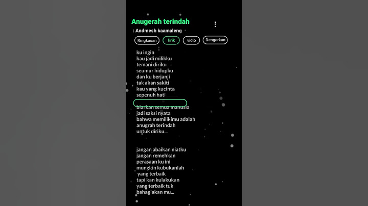 Lirik lagu anugerah terindah #liriklagu
