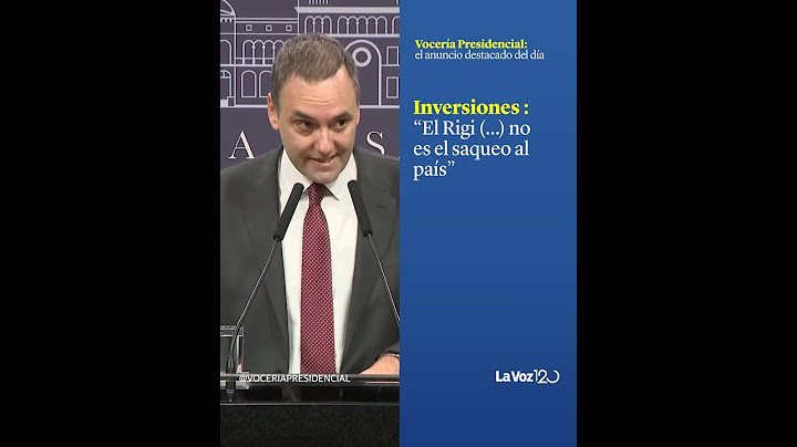 Manuel Adorni sobre el Rigi
