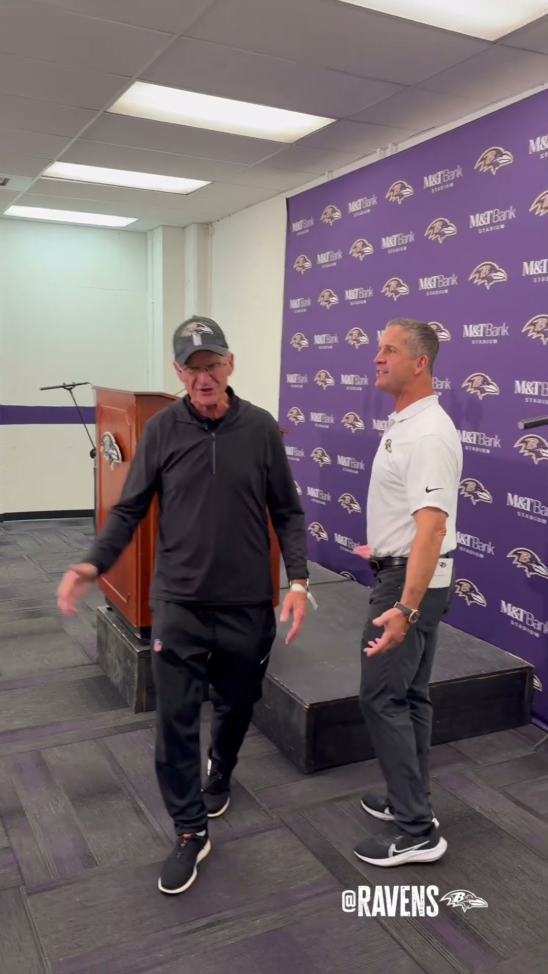 Jack Harbaugh kicked off the post-game press conference in style. ?? #ravens #baltimoreravens #nfl