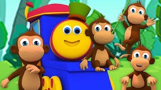 bob le train | cinq petits singes | chansons pour enfants | Bob The Train | Five Little Monkeys