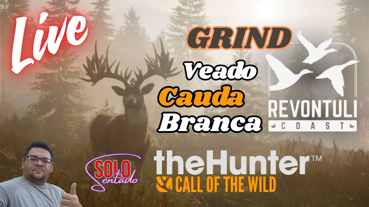 CAÇADA DO VEADO-CAUDA-BRANCA - REVONTULI COAST THE HUNTER:CALL OF THE WILD #livestream #cotw