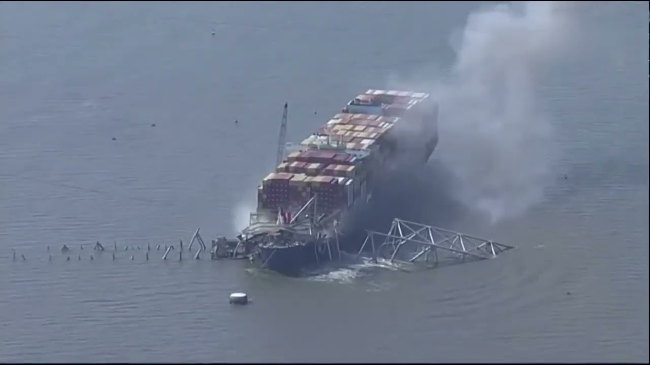 Controlled demolition at Baltimore bridge