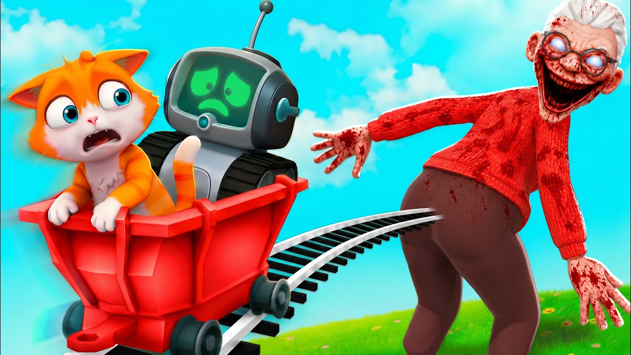 Cart Riding Into EVIL GRANNY In Roblox!