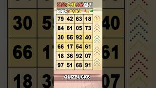 Find 3 Pairs of Identical Numbers 🎲 | 같은숫자찾기
