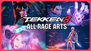 Tekken 8 | All 32 Characters Rage Arts Showcase | 4K 60FPS