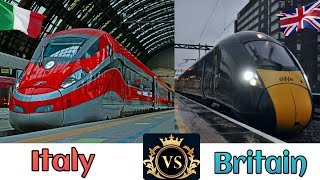 BRITAIN RAILWAYS Vs ITALIAN RAILWAYS Comparison in 2024 || United Kingdom Vs Italy