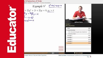 Differential Equations: Repeated Roots & Reduction of Order
