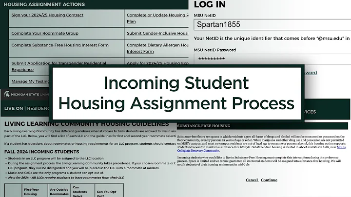 Incoming Student Housing Assignment Process