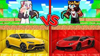 1$ FAKİR ARABA VS 1.000.000$ ZENGİN MİLYONER ARABA YARIŞI 😱 - Minecraft