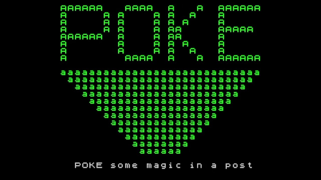 SHARE A POKE - ZX Spectrum - YouTube