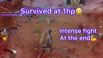 Codm gameplay | Survived at 1hp | intense fight at the end | call of duty mobile | cod mobile