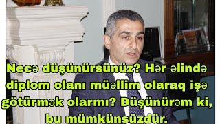 İmtahana Kölgə Salmağa Çalışan Insanlar Hazırlığı Olmayan Müəllimlərdir - İlqar Orucov