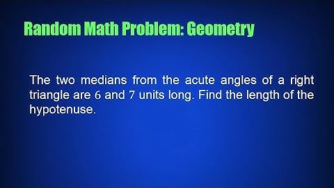 Random Math Problem: Geometry