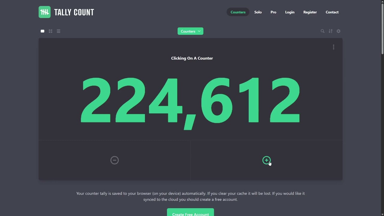 Clicking On A Counter 224,000 to 225,000