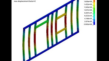 LS-DYNA Blast Analysis: Prefabricated Wall Displacement (Frame Only)