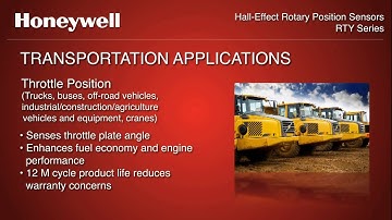 Application  Hall Effect Rotary Position Sensors, RTY Series