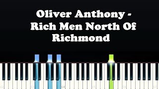 Oliver Anthony - Rich Men North Of Richmond (Piano Tutorial)