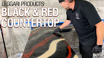 Black & Red Epoxy Countertop | Kit 5