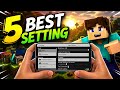 Top 5 secret setting for Minecraft pe | minecraft best setting | pro setting |