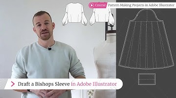 Draft a Bishop Sleeve Pattern in Adobe Illustrator: Pattern Making in Adobe Illustrator