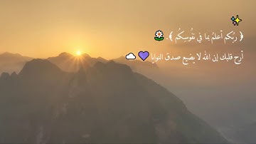 صوت هادئ وتلاوه مميزه للقارئ خالد الفارسي❤️🍂