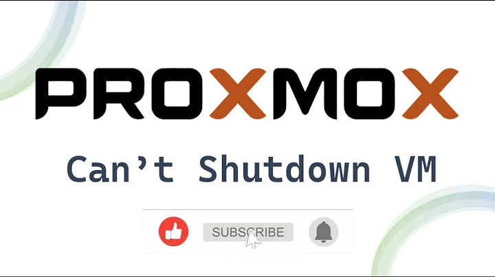 Proxmon ❌ Issue - Can't shutdown VM