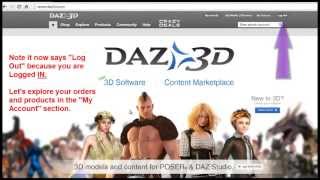 DAZ Studio Beginner Tutorial:Create Account/Product Library