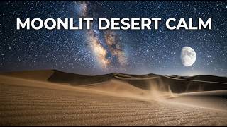 Starlit Desert Dunes — Moonlit Sands, Milky Way Sky & Deep Desert Ambience | 3‑Hour Cinematic Calm