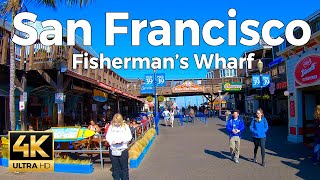 San Francisco, California Walking Tour - Fisherman's Wharf  (4K Ultra HD 60fps) – With Captions