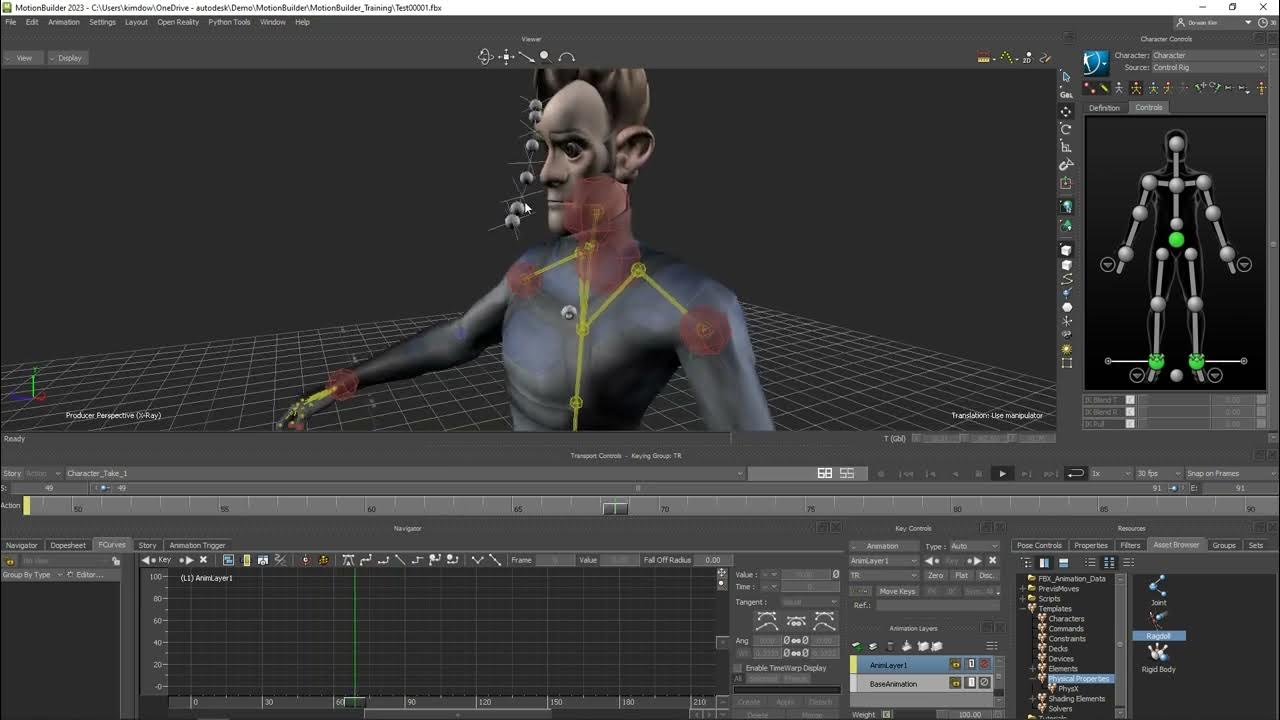 3da Max Biped 사용자를 위한 MotionBuilder 기본 교육 6 Character Extension, 다이나믹