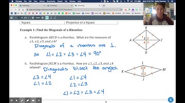 Geometry.  Lesson 6-5: Properties of Special Parallelograms