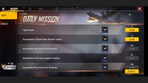 Accumulative: In Classic mode, eliminate I players ll Accumulative: In CS mode complete 1 matches