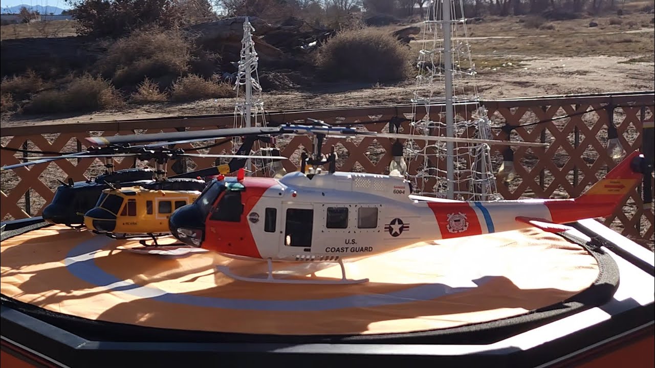Rc Huey day!  Yu Xiang parts and Rcera UH-1Ds fly!
