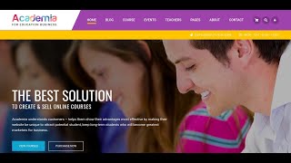 Academia - Education Center WordPress Theme | Online Course WordPress Theme