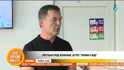 Letnji red vožnje autobusa u Novom Sadu