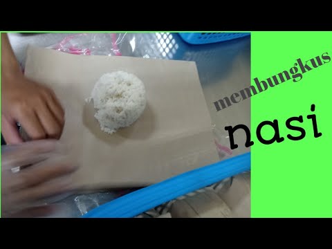 cara cepat Membungkus nasi 