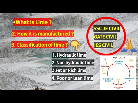 Video: Hydraulic lime: composition of raw materials, production, properties and applications