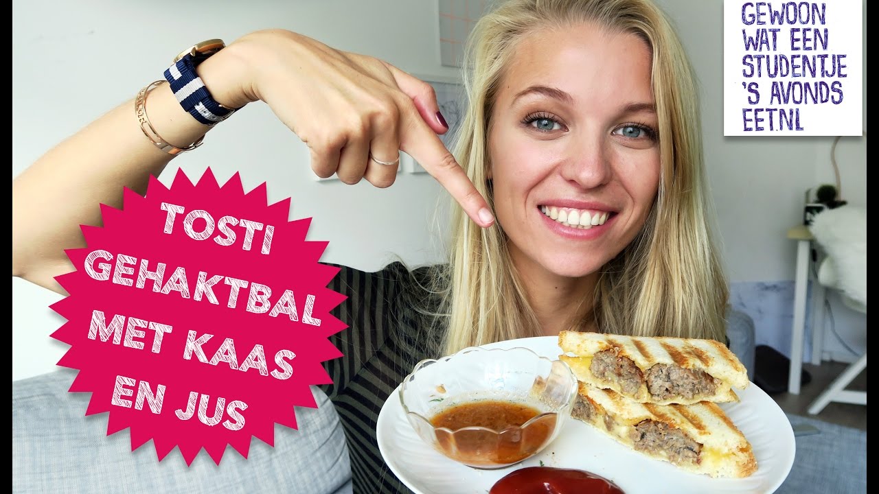 Tosti met gehaktbal en kaas - GEWOON WAT EEN STUDENTJE 'S AVONDS EET