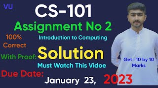 CS101 Assignment 2 Solution 2023 | CS101 Assignment 2 solution fall  2022 Usama #2023 #cs101