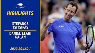 Stefanos Tsitsipas vs. Daniel Elahi Galan Highlights | 2022 US Open Round 1